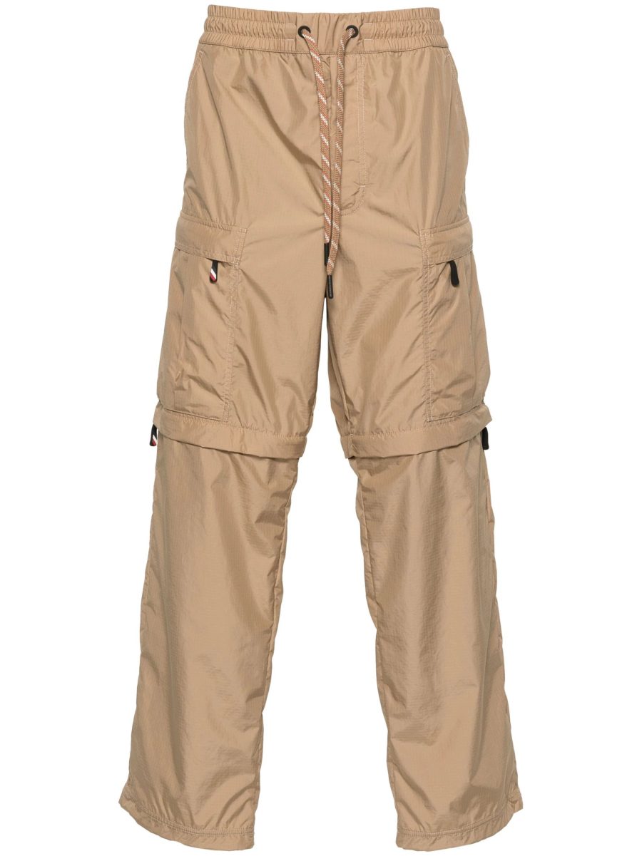 MONCLER GRENOBLE Ripstop Straight Trousers Beige