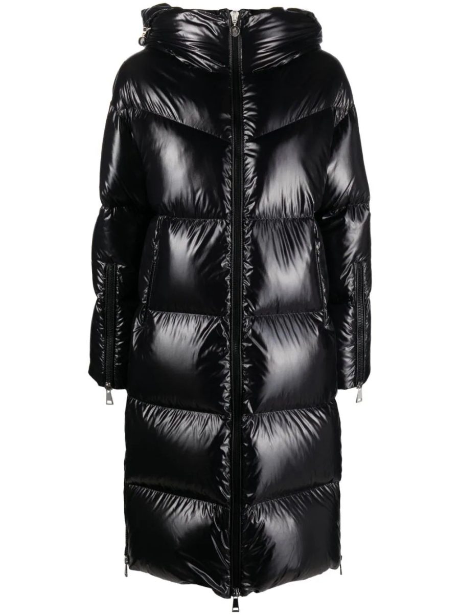 MONCLER WOMEN Huppelong Padded Long Coat Black