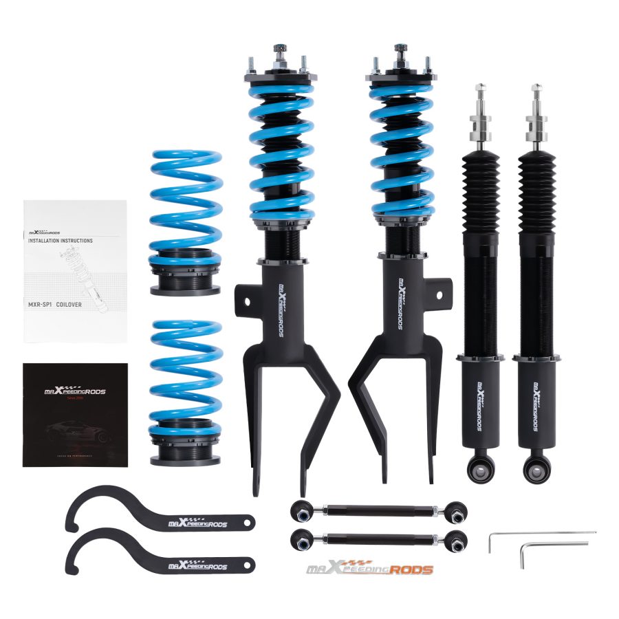 MaXpeedingrods 24 Ways Adjustable Damper Coilovers compatible for Tesla model Y 2020+ AWD lowering kit