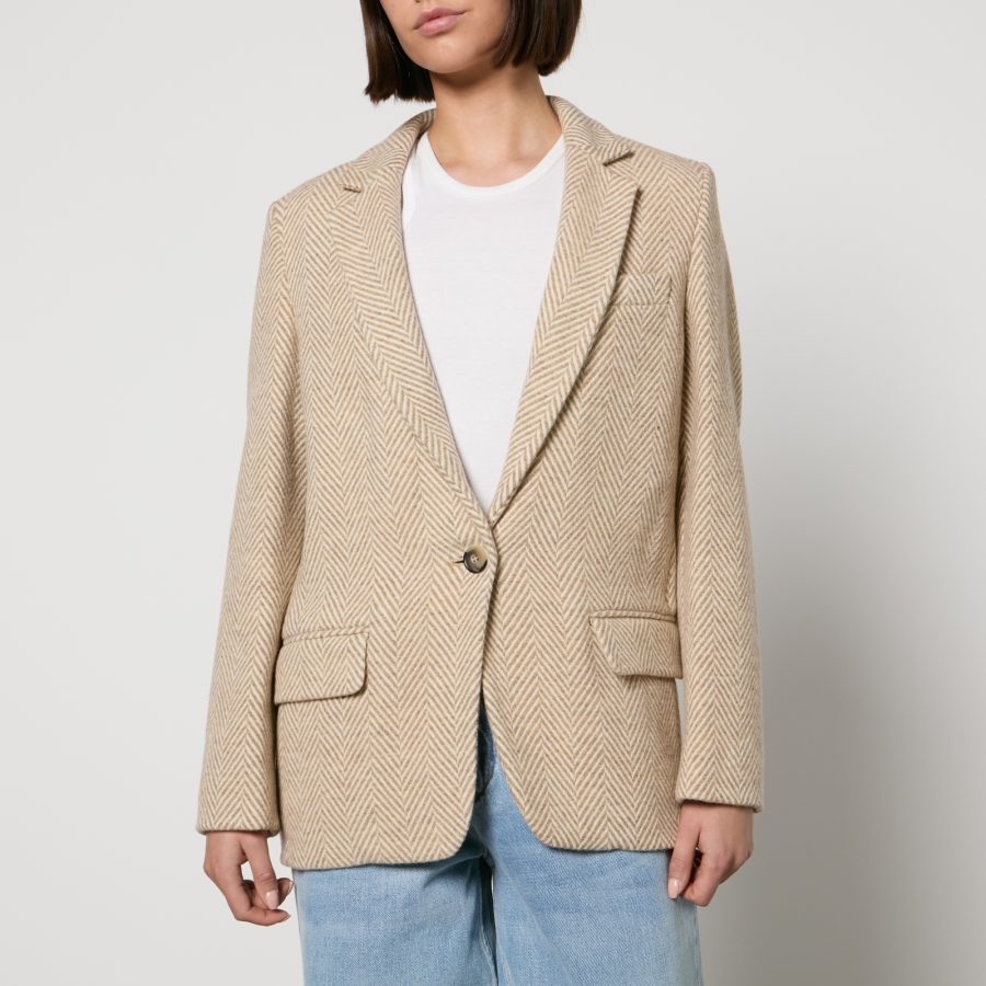 Marant Etoile Charlyne Herringbone Wool Blazer - FR 38/UK 10