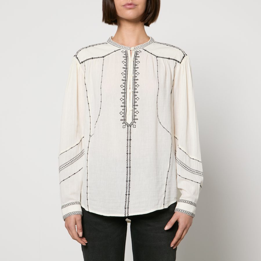 Marant Etoile Pelson Embroidered Cotton Blouse - FR 42/UK 14