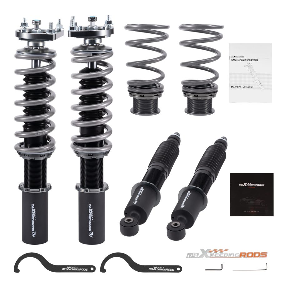 Maxpeedingrods COT7 Coilovers Suspension Damper Kit compatible for Ford Mustang 94-04 lowering kit