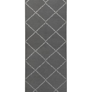 Medina Moroccan Diamond Grey Washable Rug