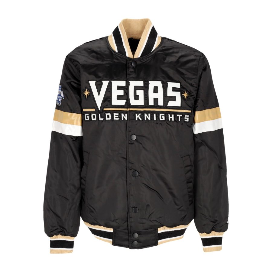 Men's Bomber Jacket NHL Home Game Satin Jacket Vegkni Original Team Colors