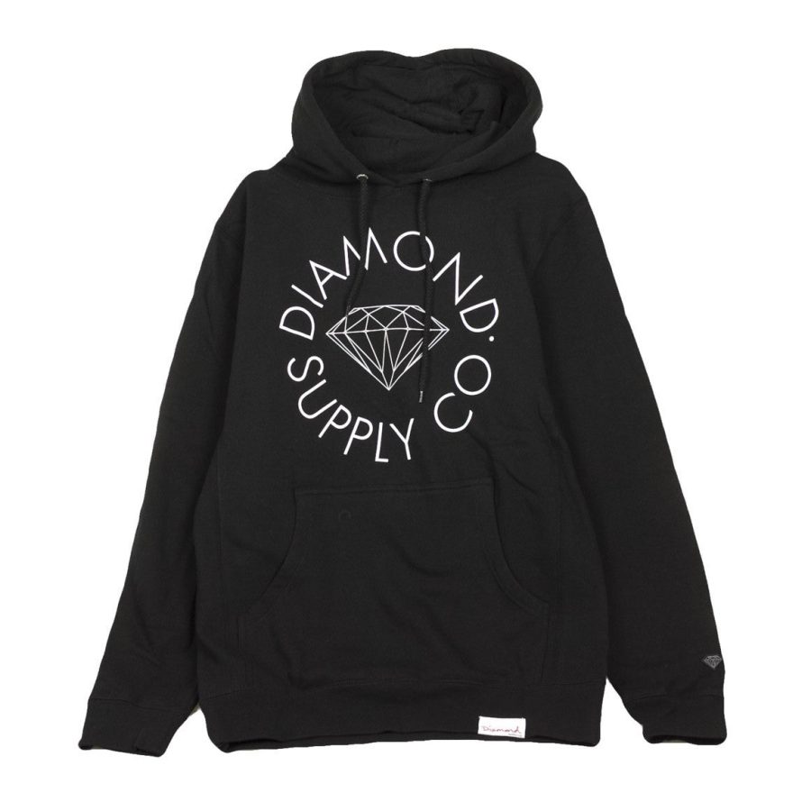 Men's Circle Logo Hood Black/white