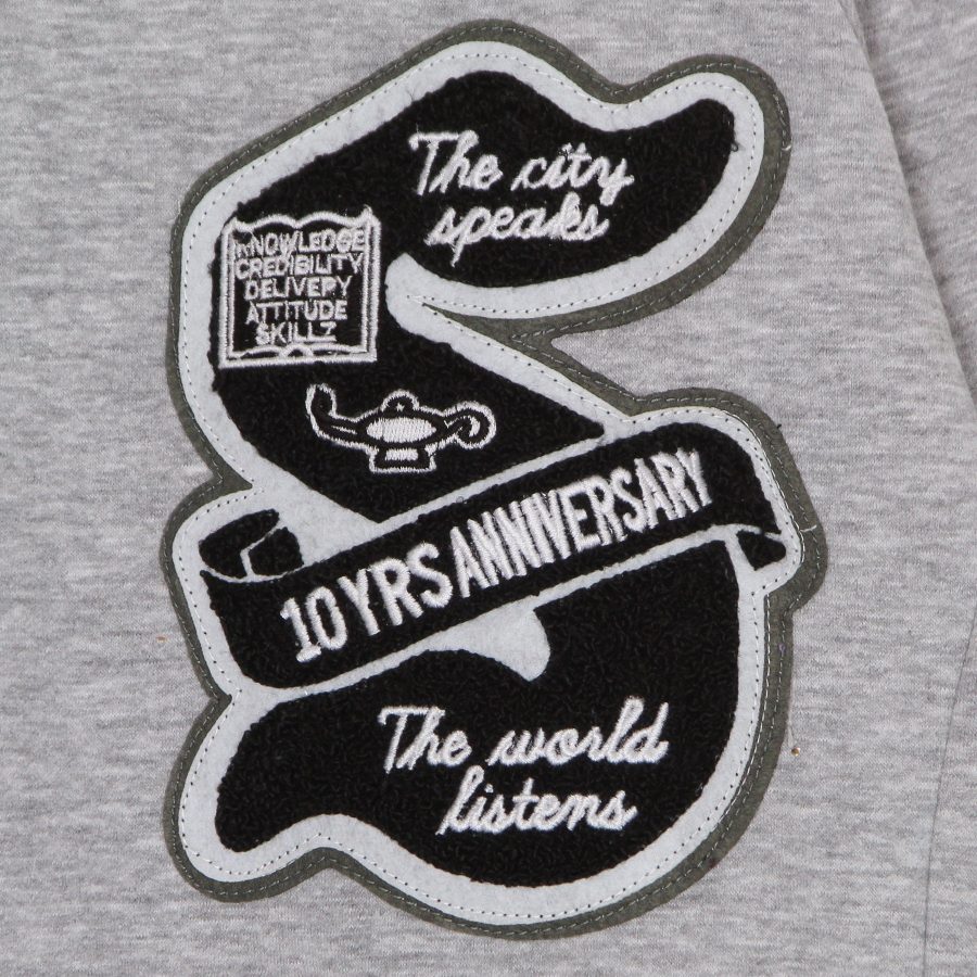 Men's Crewneck Sweatshirt Ten Years Anniversary Crewneck Gray Melange