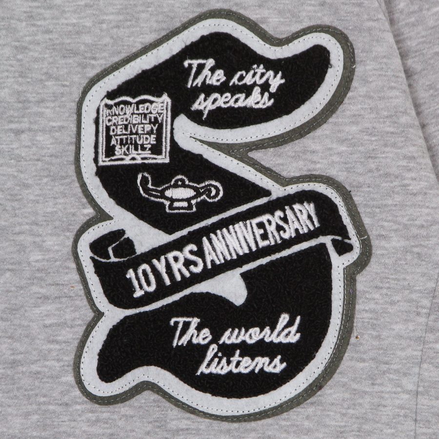 Men's Crewneck Sweatshirt Ten Years Anniversary Crewneck Grey Melange