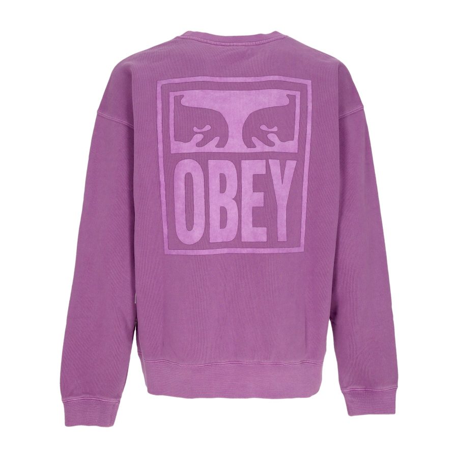 Men's Lightweight Crewneck Sweatshirt Pigment Eyes Icon Extra Heavy Crew Pigment Dewberry