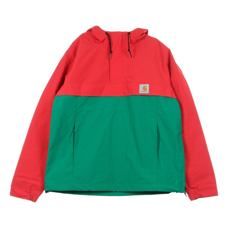 Men's Nimbus Two Tone Pullover Windbreaker Cardinal/dragon Green