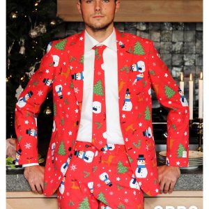 Men's Red Christmas Costume Suit