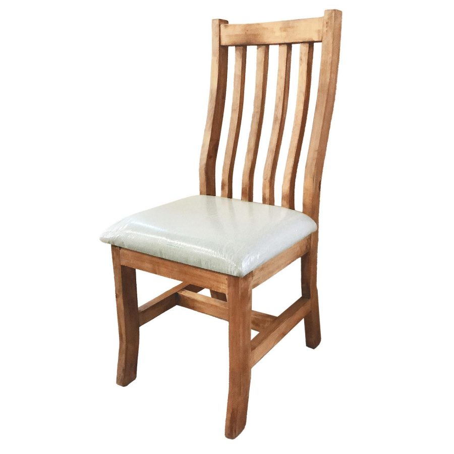 Mexican Rustic Pine Keko Chair with Cushion