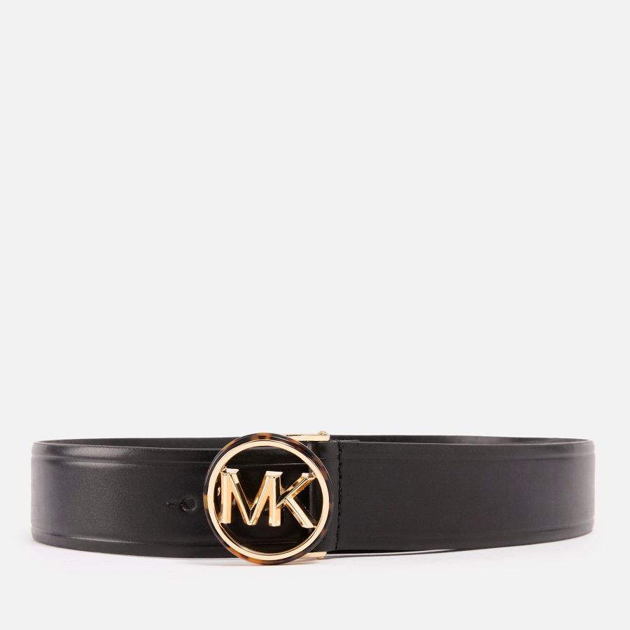 Michael Kors Tortoiseshell Buckle Leather Belt - S