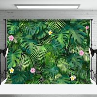 Natural Floral Monstera Plant Spring Photo Backdrop - Aperturee