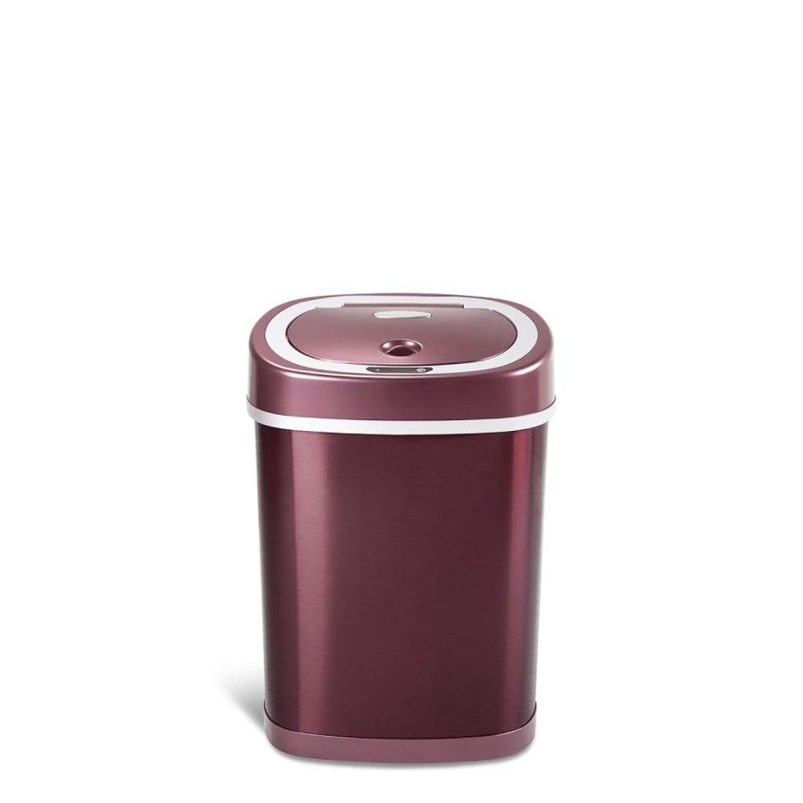 Nine Stars Dzt-15-9Burg Trash Can, Small, Burgundy