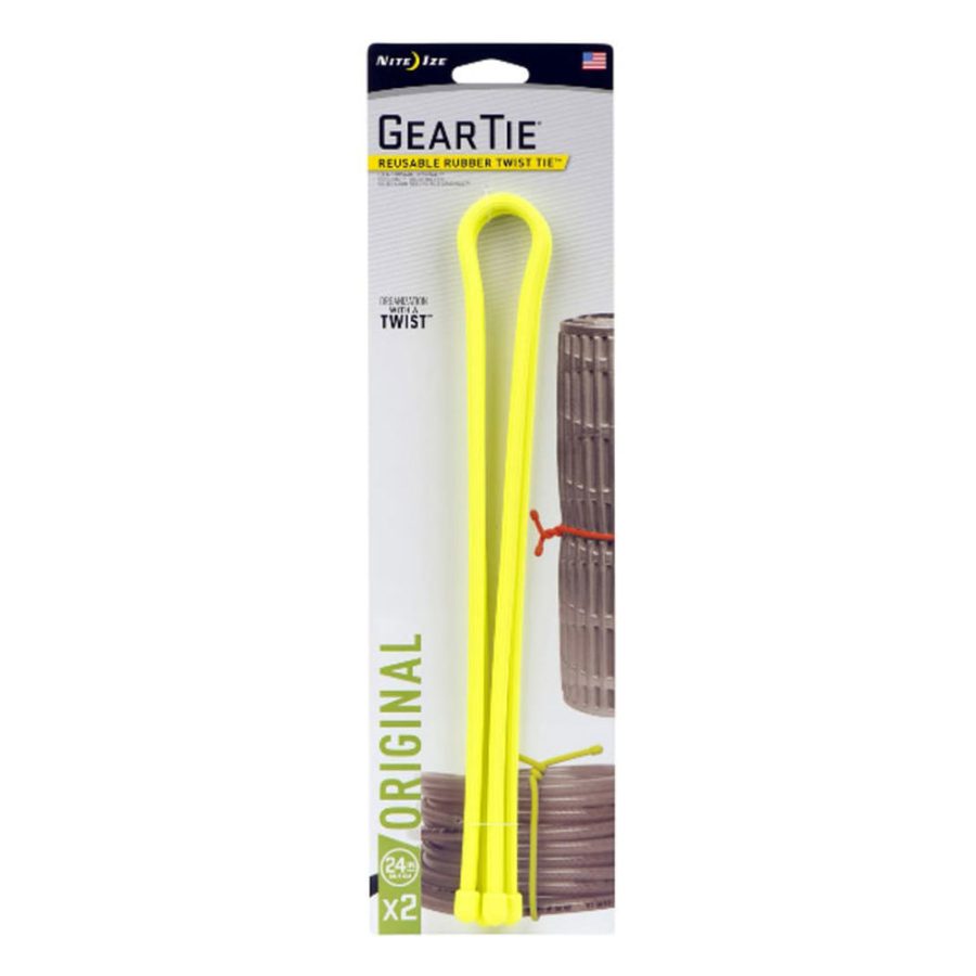 Nite Ize Nite Ize Gear Tie 61cm 2pk (Neon Yellow)