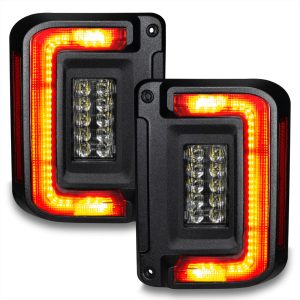 ORACLE LIGHTING 5891-504 LIGHTING Flush Mount LED Tail Lights | Jeep Wrangler JK, 1 Pair of High Power Reverse Lights (Standard)