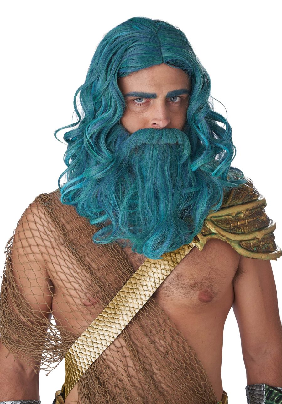 Ocean King Wig and Beard Set