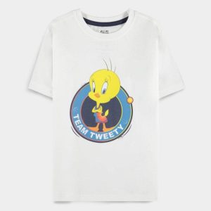 Official Warner Bros. Space Jam Team Tweety Kids Short Sleeved T-Shirts