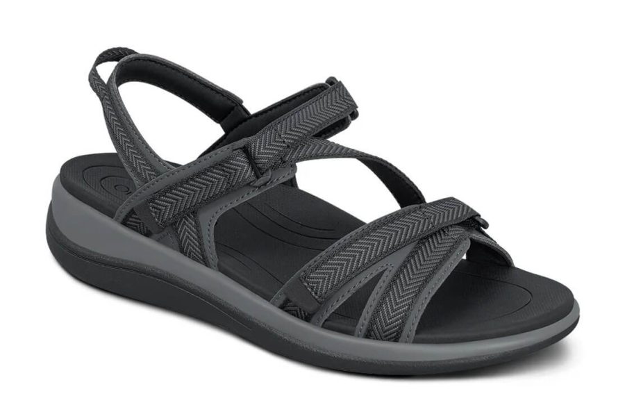 Orthofeet Shoes 65402 Lake Women's Slip On Sandal - Cushioning Sole - Wide