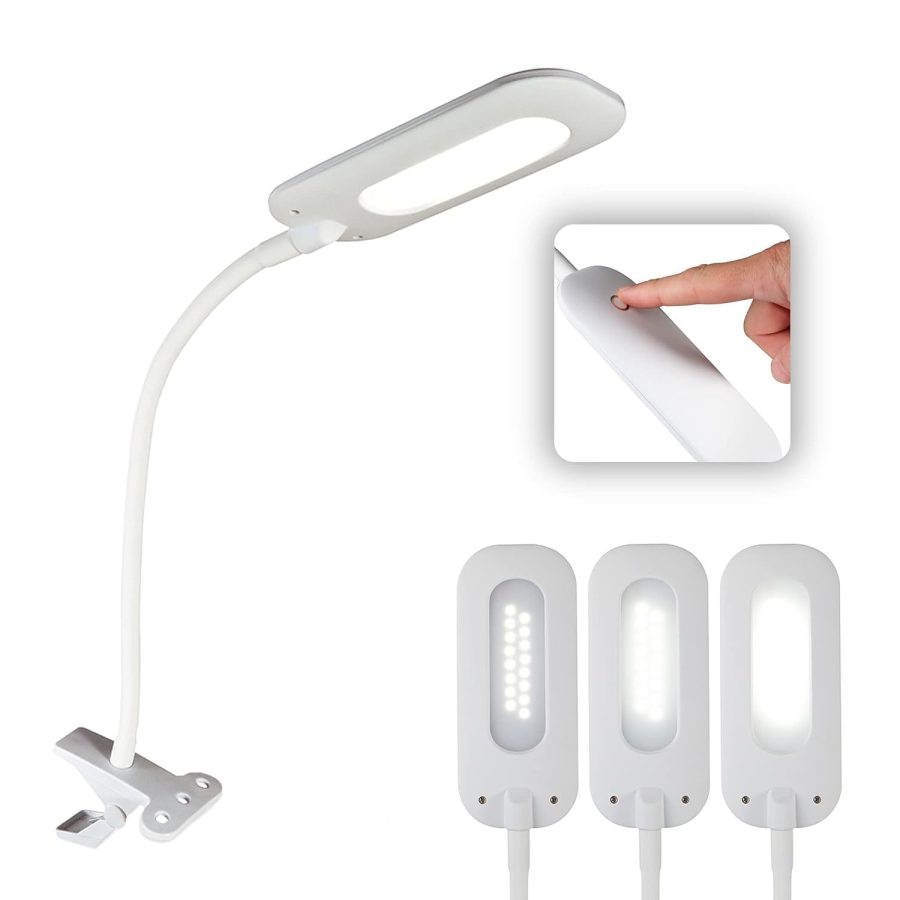 OttLite Flexible Soft Touch LED Clip Lamp with ClearSun LED Technology - Sturdy