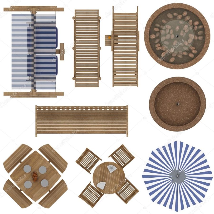 Outdoor Furniture Top View Set