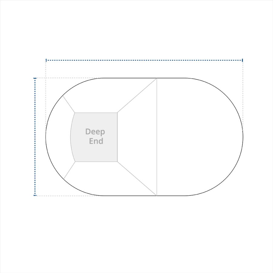 Oval Pool Cover - No Steps