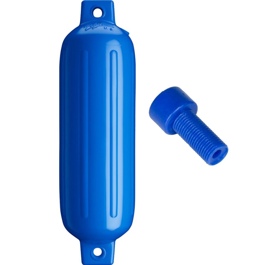 POLYFORM G-3-BLUE G-3 TWIN EYE FENDER 5.5 INCH X 19 INCH BLUE WITH AIR ADAPTER