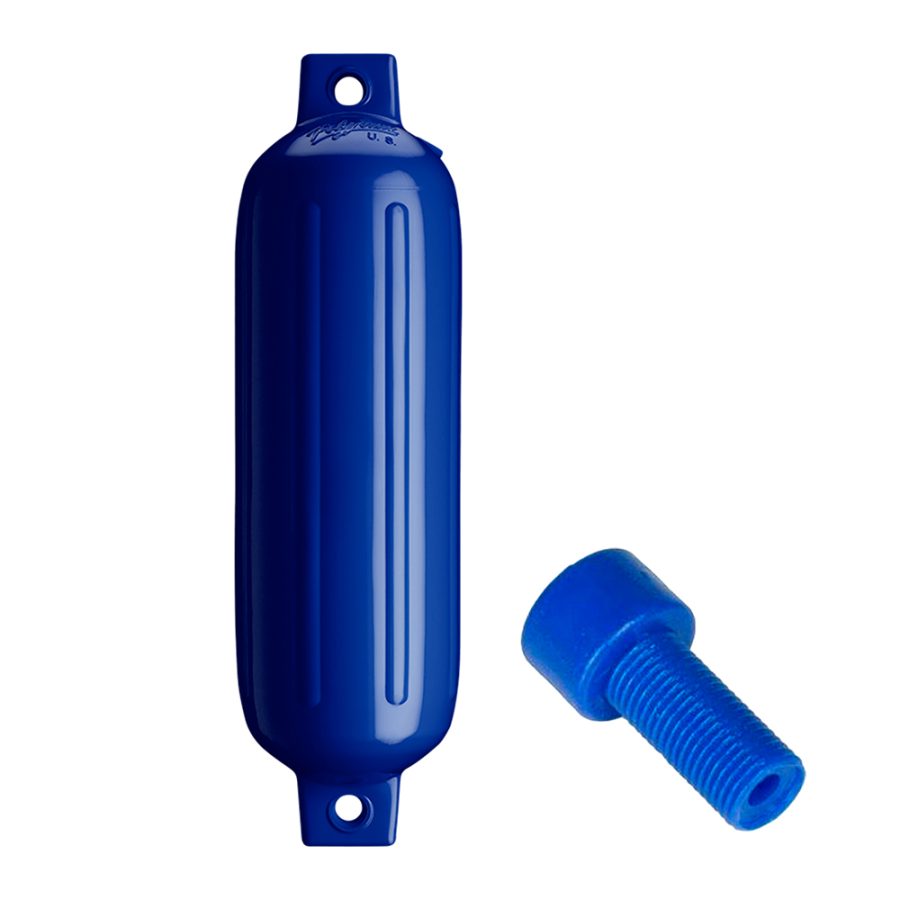 POLYFORM G-3-COBALT BLUE G-3 TWIN EYE FENDER 5.5 INCH X 19 INCH - COBALT BLUE WITH AIR ADAPTER