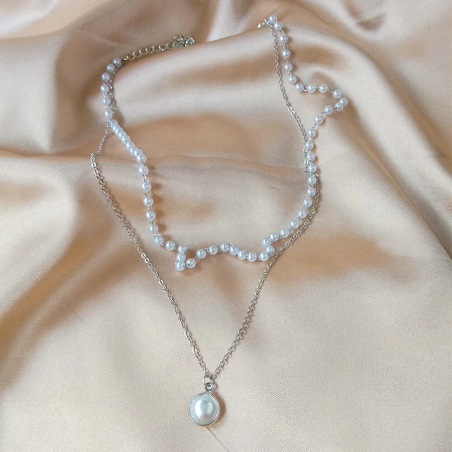 Pearl Layered Double Choker Necklace