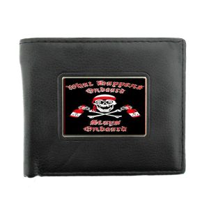 Pirate Skull Crossbones Liquor Bifold Wallet 080