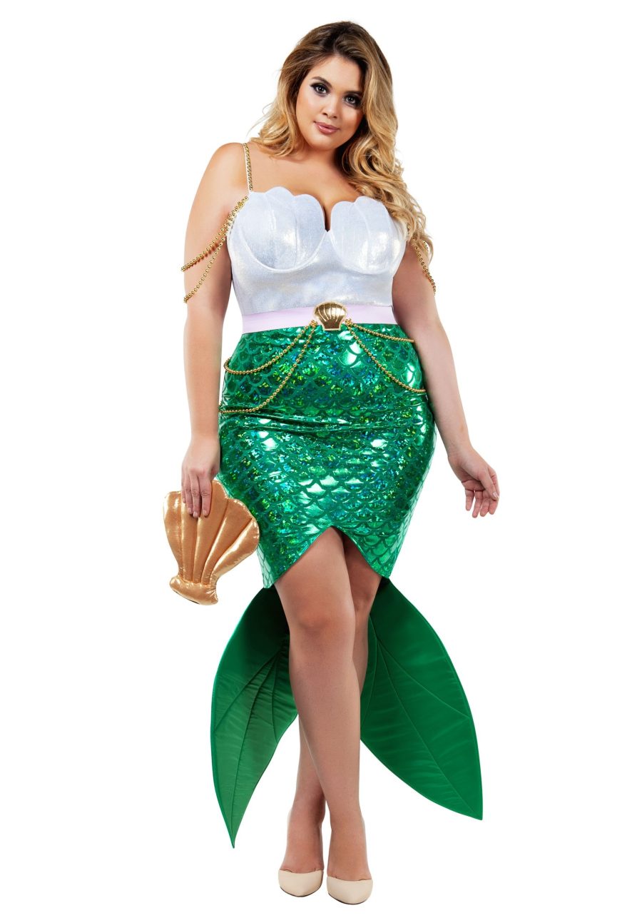 Plus Size Alluring Sea Siren Costume for Women