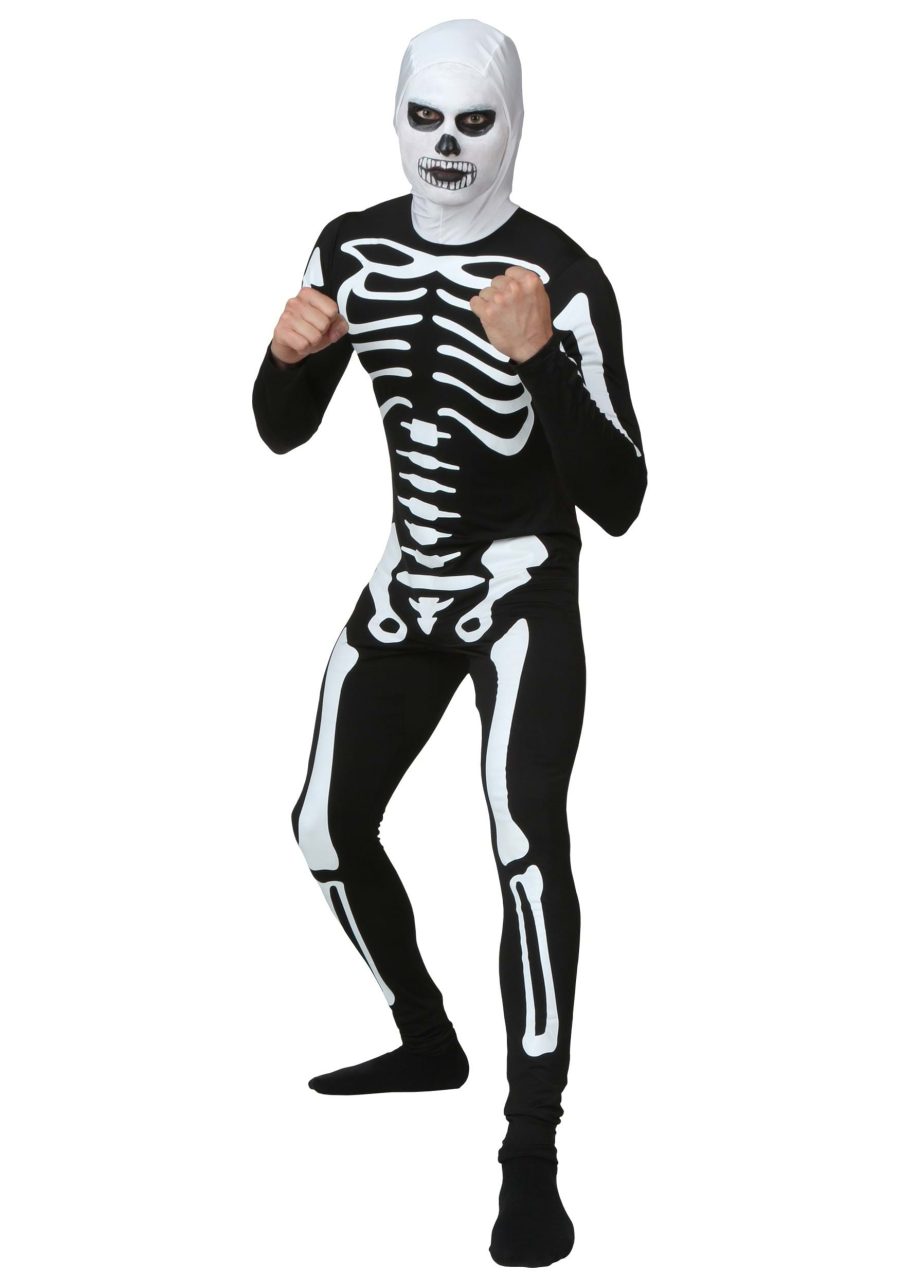 Plus Size Men's Karate Kid Skeleton Suit Costume