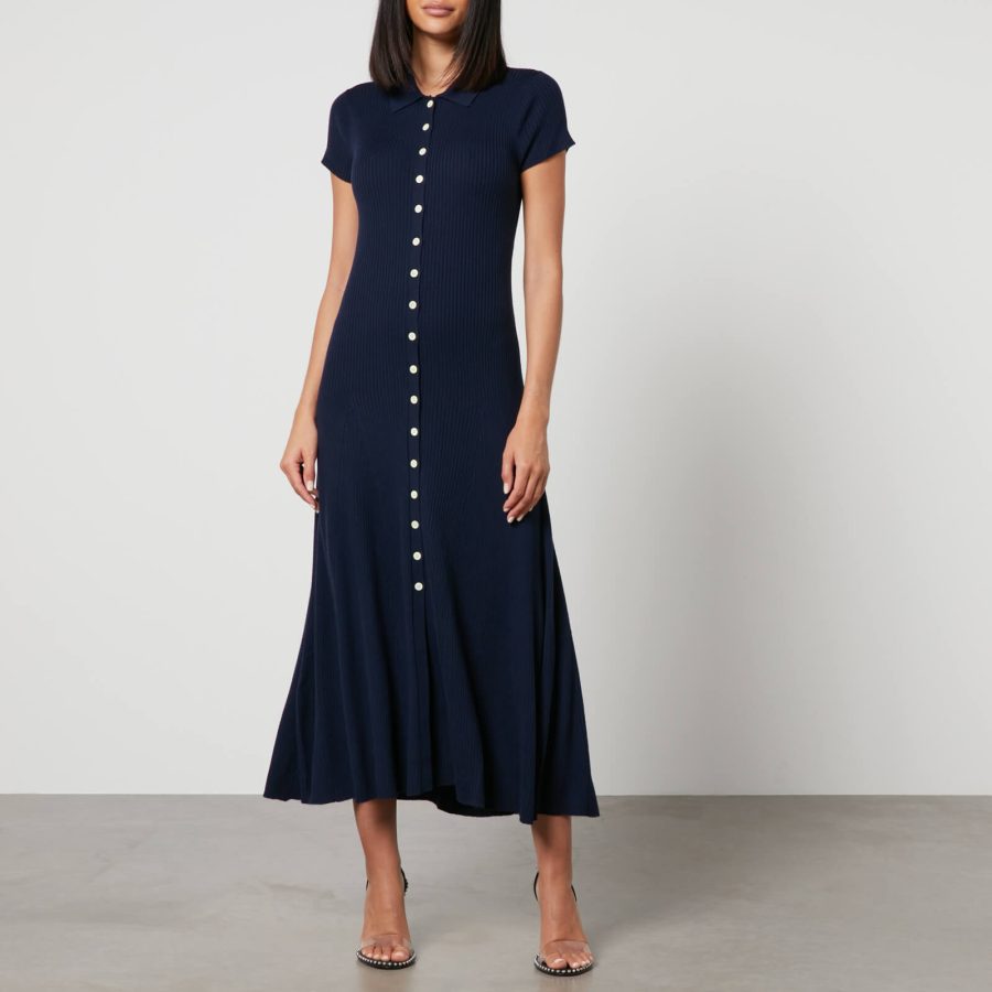 Polo Ralph Lauren Ribbed Wool Maxi Dress - L