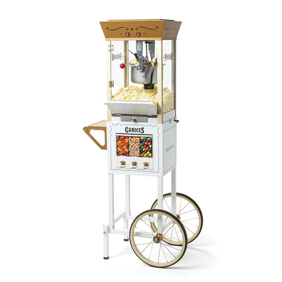 Popcorn Maker Machine - Professional Cart With 8 Oz Kettle Makes Up To 32 Cups -