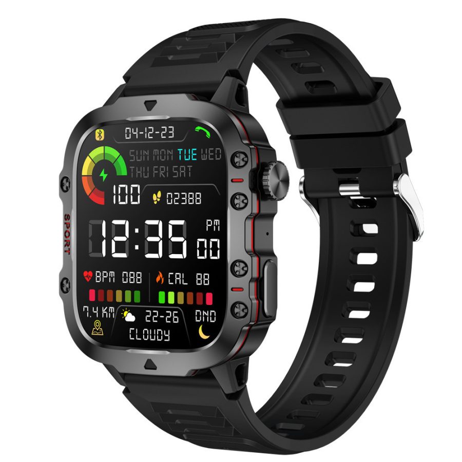 Qx11 Smart Watch Outdoor Bluetooth Call Three Anti-Heart Rate Body Temperature E