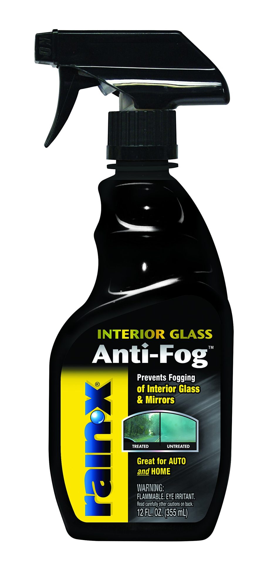 RAIN-X 630046 Interior Glass Anti-Fog, 12 oz. - Prevents Fogging of Interior Glass and Mirrors, Usable on Both Automobiles and Marine Vehicles