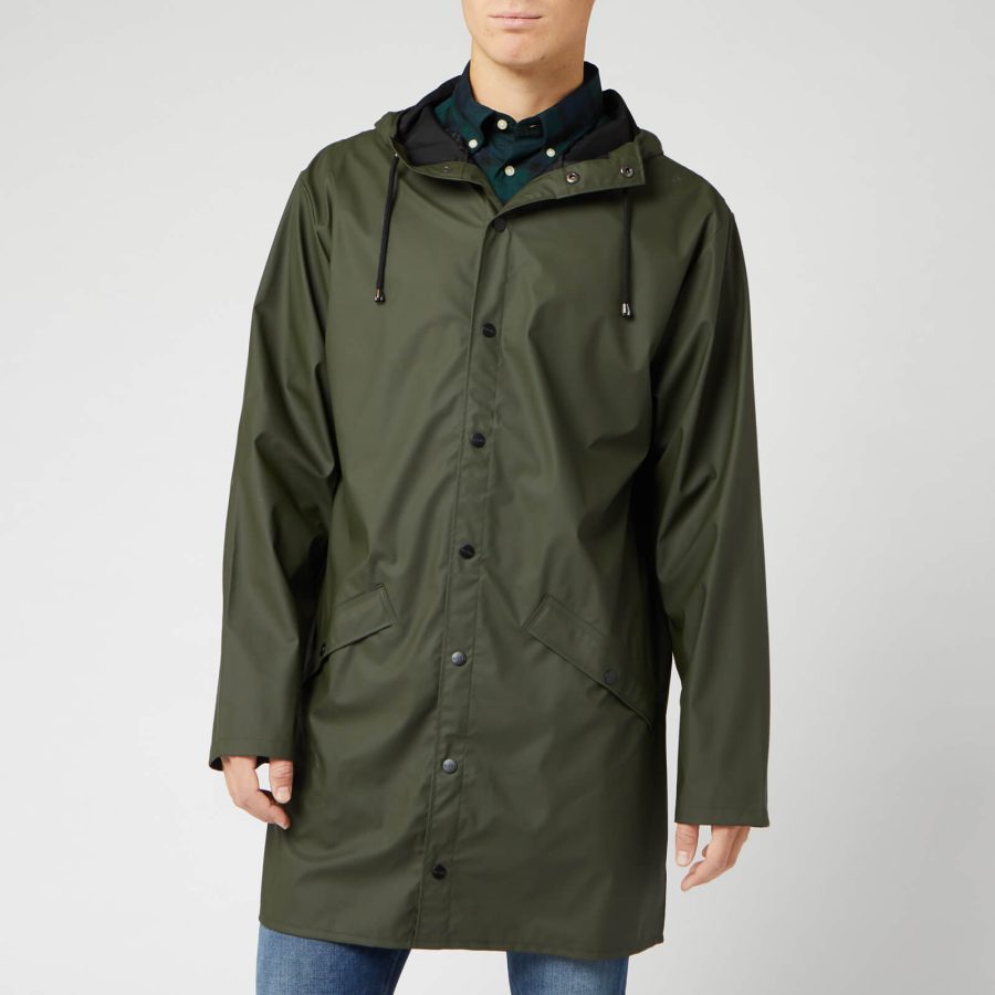 RAINS Men's Long Jacket - Green - XL