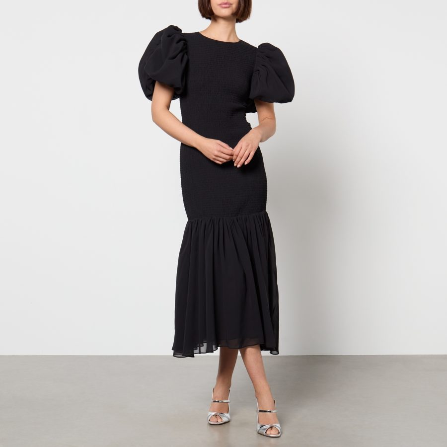 ROTATE Birger Christensen Recycled Chiffon Puff Sleeve Dress - DK 36/UK 8