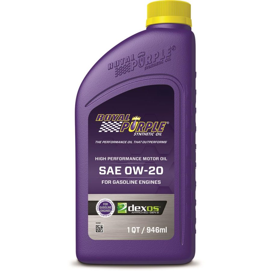 ROYAL PURPLE 1020 Oil; RP Series; SAE 0W-20; Synthetic; 1 Quart Bottle (Case of 6)