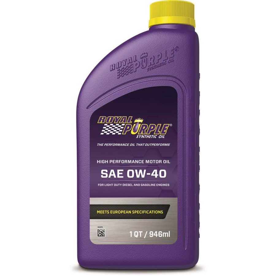 ROYAL PURPLE 11484 Synthetic SAE 0W-40 High Performance Motor Oil - 1 Quart Bundle with Koozie (Case of 6)