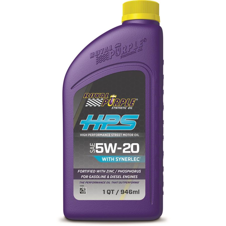 ROYAL PURPLE 31520 HPS 5W-20 Synthetic Motor Oil w/Synerlec - 1 Quart Bundle with Koozie (Case of 6)