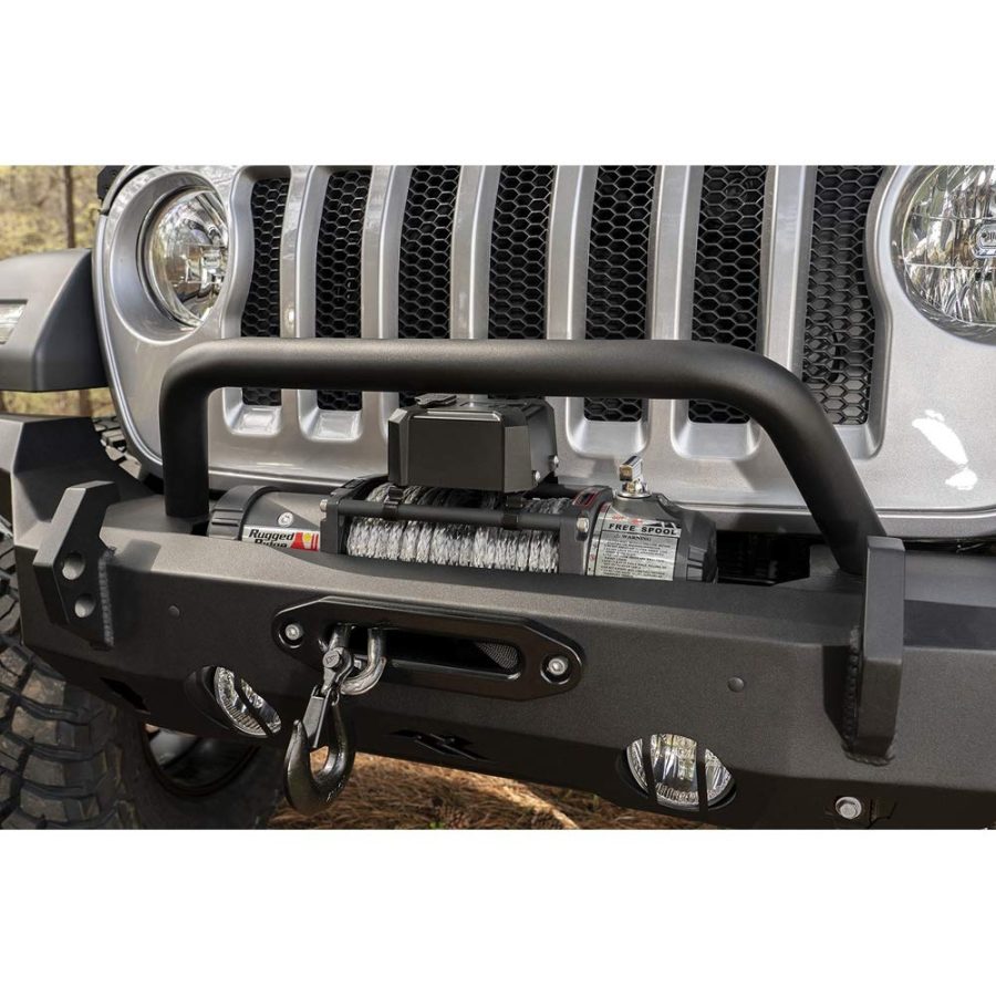 RUGGED RIDGE 11540.62 HD Bumper Overrider Hoop | Textured Black, Steel Fits HD Bumpers from RuggedRidge