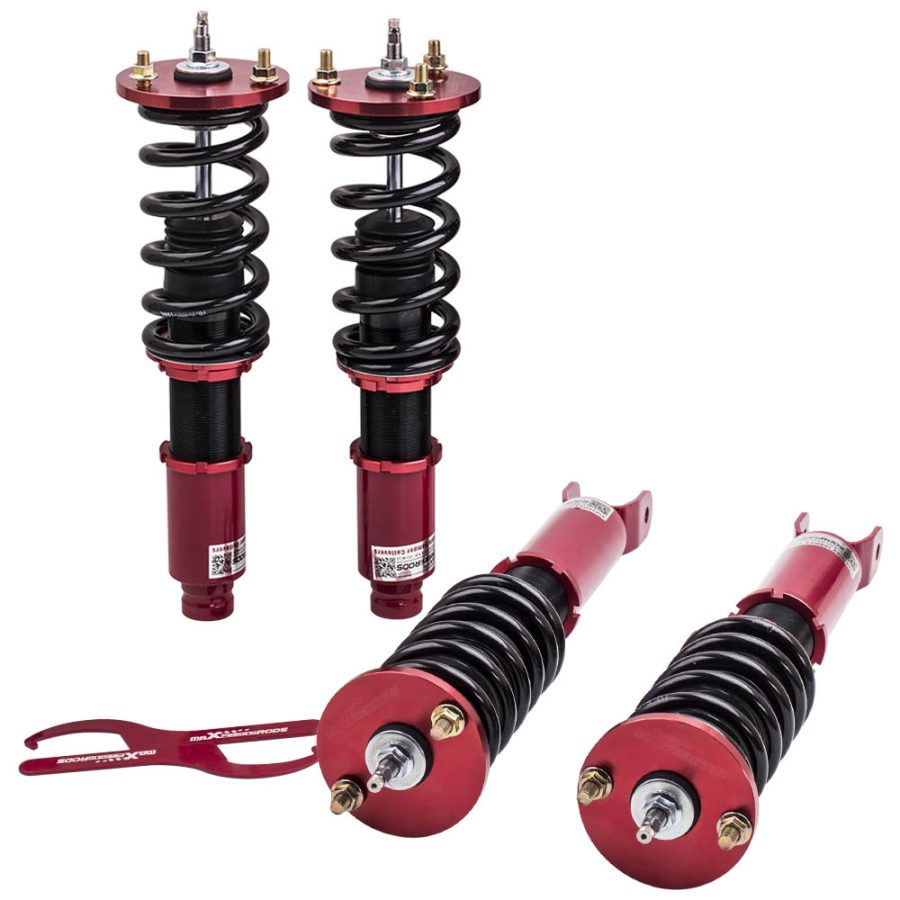 Racing CoiloverCompatible compatible for Honda Accord VIII LX,SE,LX-P coupe CS1(north American only) 2008-2012 Adj.Damper Red Shocks lowering kit