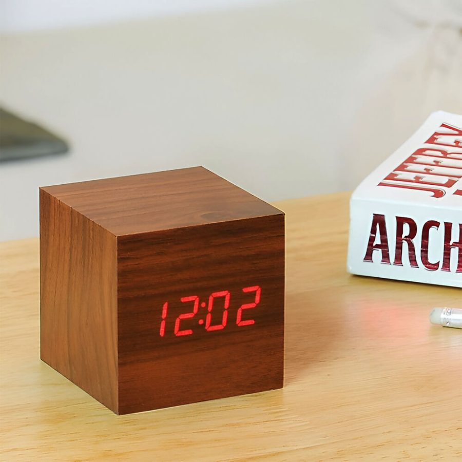 Real Wood Alarm Clock