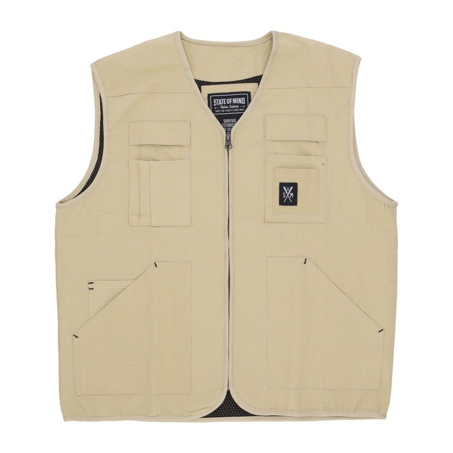 Retrofuture Men's Sleeveless Vest Beige