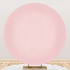 Round Bright Pink Solid Color Birthday Backdrop - Aperturee