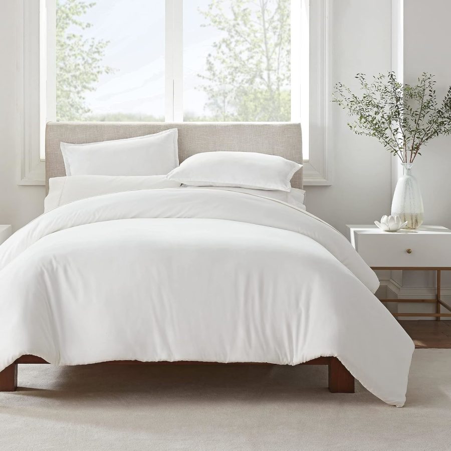 SERTA Simply Clean Ultra Soft Hypoallergenic Stain Resistant 3 Piece Solid Duvet