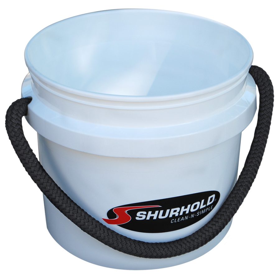 SHURHOLD 2431 Worlds Best Rope Handle Bucket - 3.5 Gallon - White