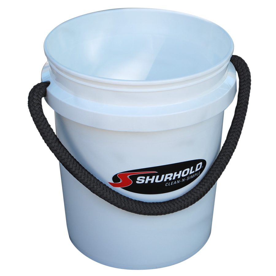 SHURHOLD 2451 Worlds Best Rope Handle Bucket - 5 Gallon - White