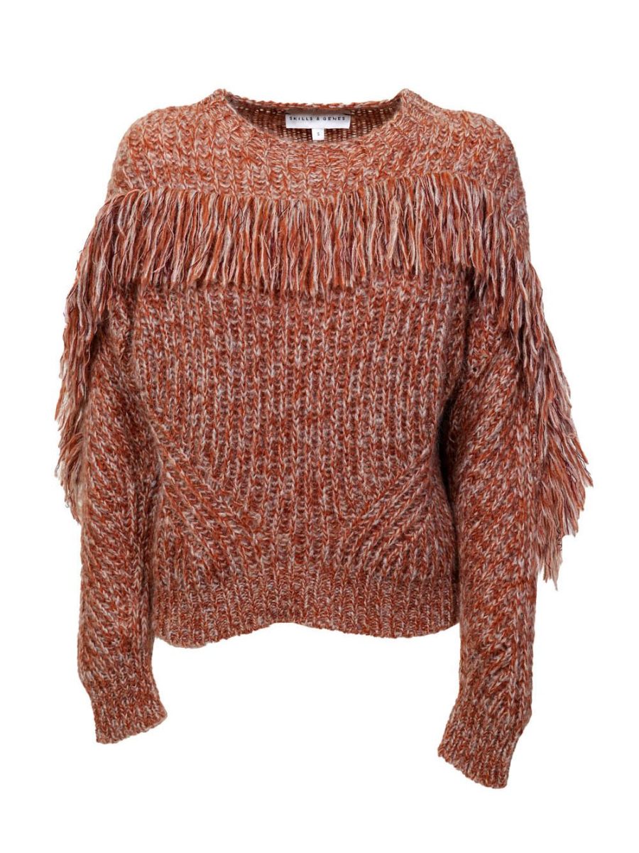 SKILLS & GENES FRINGE SWEATER